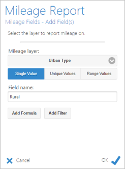 Select the mileage layer Select the mileage layer